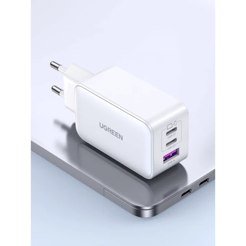 Зарядний пристрій Ugreen Wall Charger 2xUSB-C+USB CD244 65W White (15334): Сила струму 2.4А и более