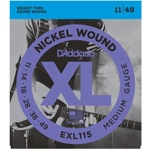 Струна для гитар Струны D`ADDARIO EXL115 XL BLUES/JAZZ ROCK (11-49)