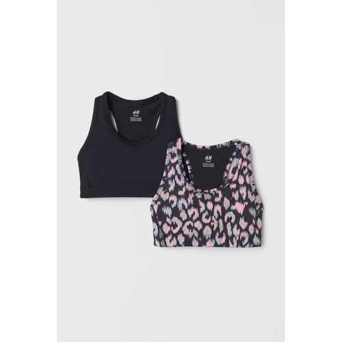 Топ H&M 112-6945179 134-140 см черный (2 шт.)