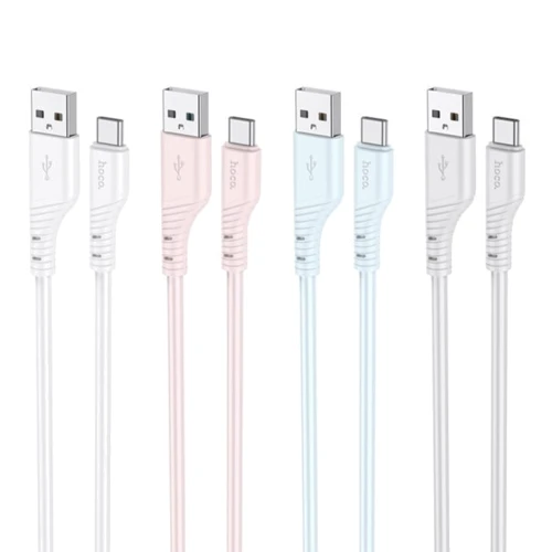 Кабель Hoco USB Cable to USB-C X97 Crystal 2.4A 20W 1m Light Blue: Длина 1 м