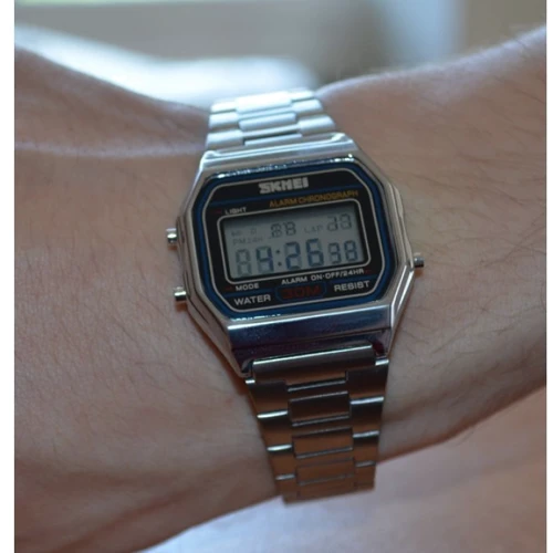 Наручний годинник Skmei Popular Silver 1123S: Тип циферблата Цифровой (электронный)