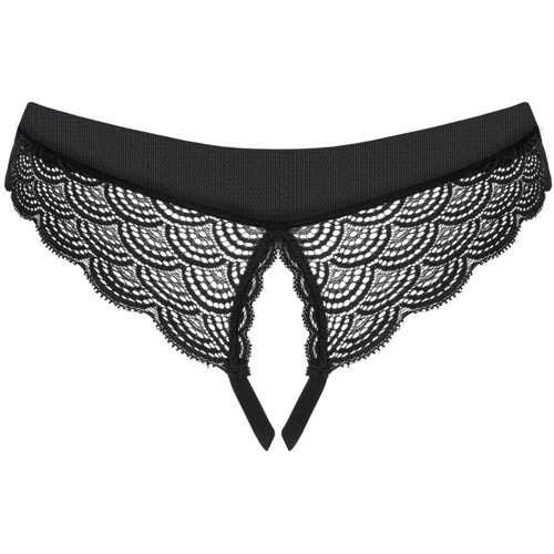 Трусики Obsessive Chemeris crotchless panties Вlack, M/L