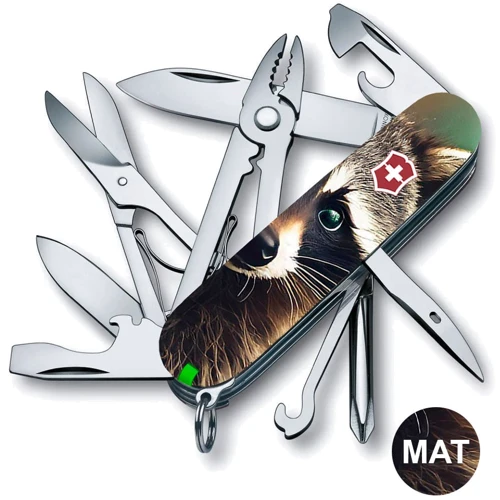 Мультитул Victorinox DELUXE TINKER ANIMAL Енот (Vx14723.3_F1120pw): Тип мини-мультитул