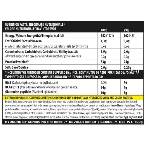 Протеин Genius Nutrition HydroHD 2.0 700 g / 24 servings / Chocolate: Пол Унисекс