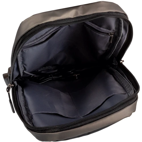 Чоловіча сумка-слінг Valiria Fashion коричнева (3DETAU6521-10): Застібка Блискавка