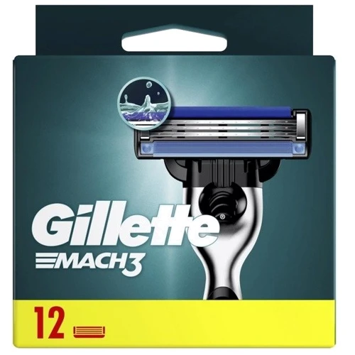 Gillette Mach3 Сменные касеты для бритья 12 шт: Вид Сменные кассеты