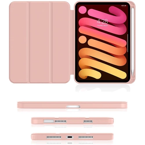 Аксессуар для iPad BeCover Case Book Direct Charge Pen Pink (706789) for iPad mini 6 2021: Цвет розовый