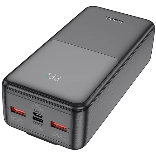 Зовнішній акумулятор Hoco Power Bank 30000mAh J119B Sharp Charger with cable 22.5W Black: Кількість USB 2