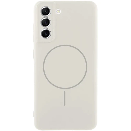 Чехол для телефонов Lakshmi Case Silicone Cover Full Camera MagFit White for Samsung G990 Galaxy S21 FE