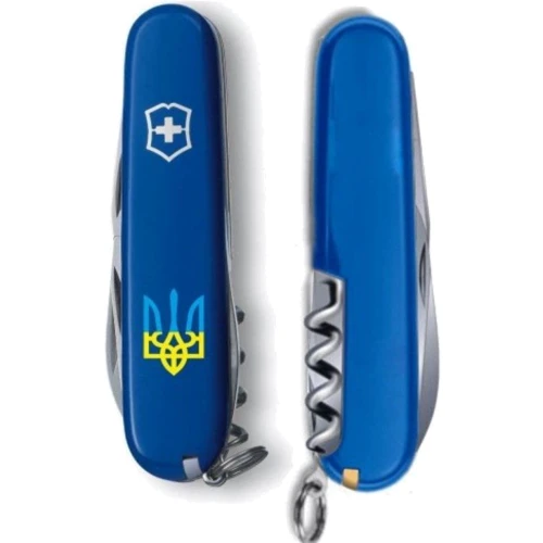 Мультитул Victorinox Spartan Ukraine 91мм/12 функций/синий /Трезубец сине-желтый (1.3603.2_T0016u): Тип мини-мультитул