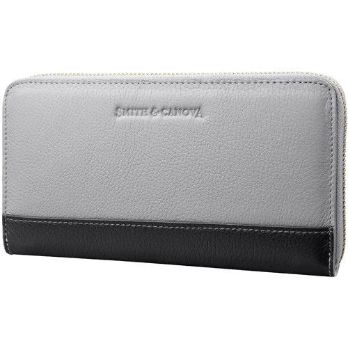 Женский кошелек Smith&Canova серый (FUL-26800-grey-dkgrey) фото 6