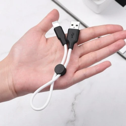 Кабель Hoco USB Cable to Lightning X21 2.4A 0.25m Black/White: Длина 0.25 м
