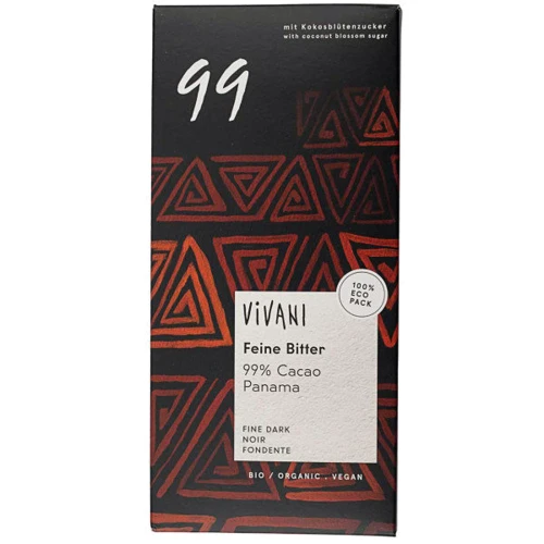 Шоколад Vivani чорний органічний 99% какао 80 г (4044889002904)