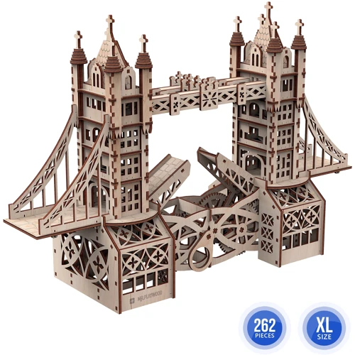Механический деревянный 3D-пазл Mr. PlayWood Тауерский мост 44,7x28x4,3 см (10401)