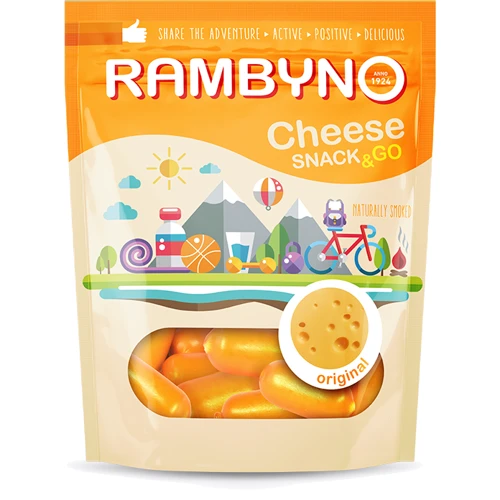 Cир плавлений копчений Rambyno Snack оригінальний 75 г (WT1946)