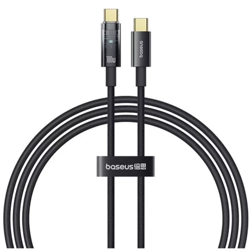 Кабель Baseus Cable USB-C to USB-C Explorer Series Auto Power-Off 100W 2m Black (P10319704111-00)