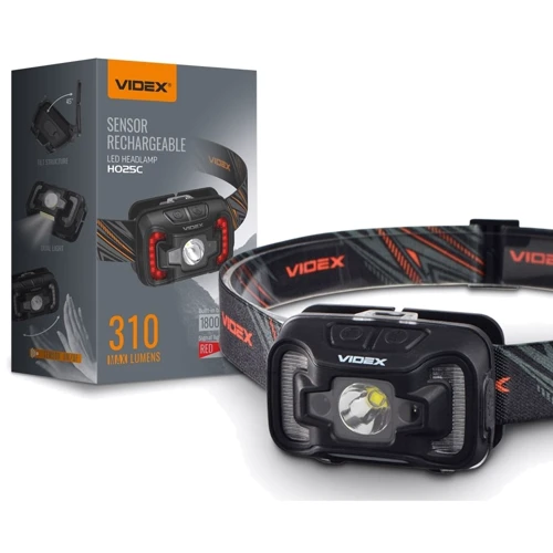 Фонарь туристический Videx 310Lm 5000K (VLF-H025C): Тип Налобный