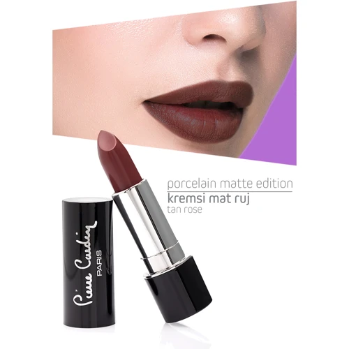 Pierre Cardin Porcelain Matte Edition Lipstick № 201 Tan Rose Помада для губ 4 g: Вид Губная помада