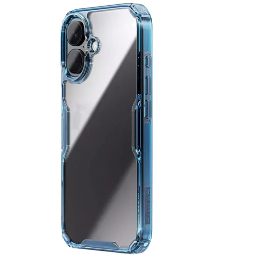 Чехол для iPhone Nillkin Nature Pro Series Blue/Clear for iPhone 16: Материалы поликарбонат и полиуретан