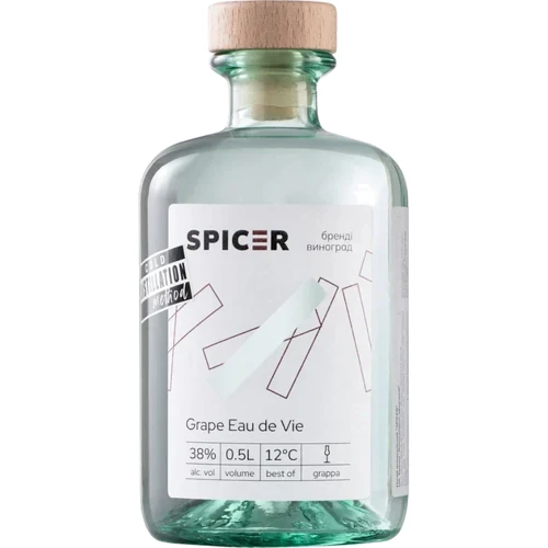Бренді Spicer Виноградно-яблучний 38% 0.5 л (4820278920536)