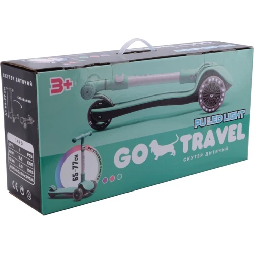 Cамокат GO Travel складаний, м'ятний: Конструкція рами складна
