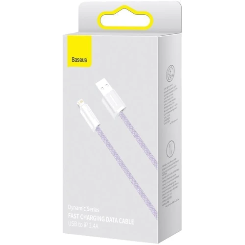Кабель Baseus USB Cable to Lightning Dynamic 2.4A 2m Purple (CALD000505) фото 7