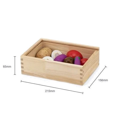 Набір продуктів Viga Toys нарізані овочі з дерева (44540) фото 5