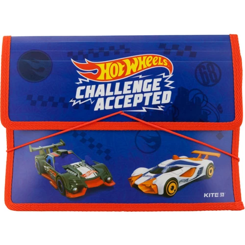 Папка для тетрадей Kite, Hot Wheels B5 на резинке, PP (HW19-023): Тип Папка для тетрадей
