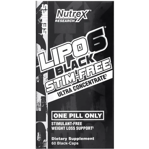 Жироспалювач Nutrex Lipo-6 Black Ultra Concentrate Stim-Free 60 capsules: Стать унісекс