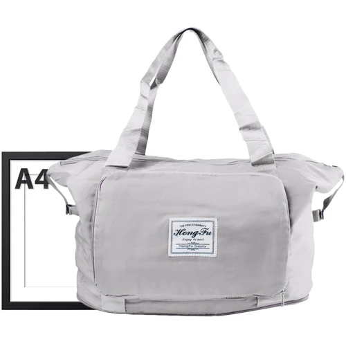 Женская дорожная сумка Valiria Fashion серая (5DETAA2636-grey): Тип ручки Плечевой ремень, С двумя ручками