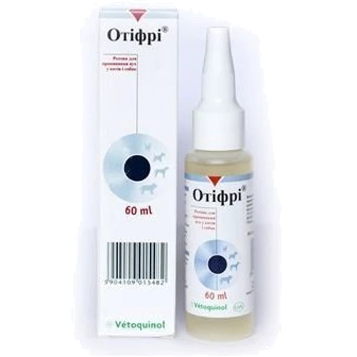 Лосьон Vetoquinol Отифри для чистки ушей собак и кошек (5904109015482)