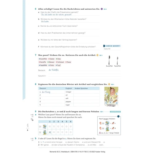 Momente A2.2: Arbeitsbuch plus interaktive Version: Виробник Hueber