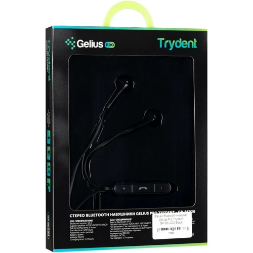 Наушники Gelius Pro Trydent GP-BE-020 Black: Сопротивление наушников (Ом) 32