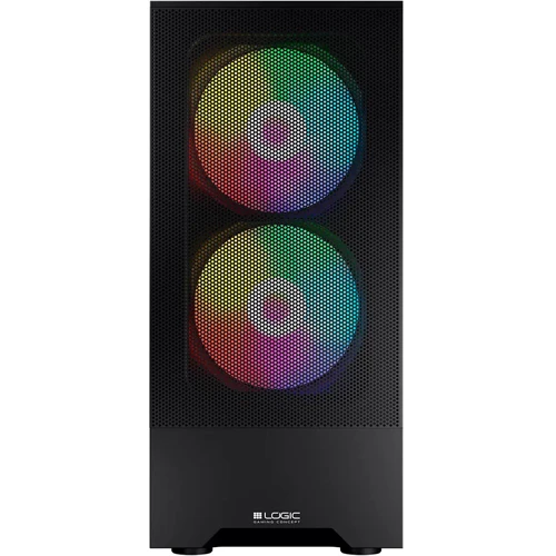 Корпус Logic concept ARYA MESH+GLASS ARGB fans 2x140mm+1x120mm BLACK (AT-ARYA-10-000000-0002): Типоразмер Midi-Tower