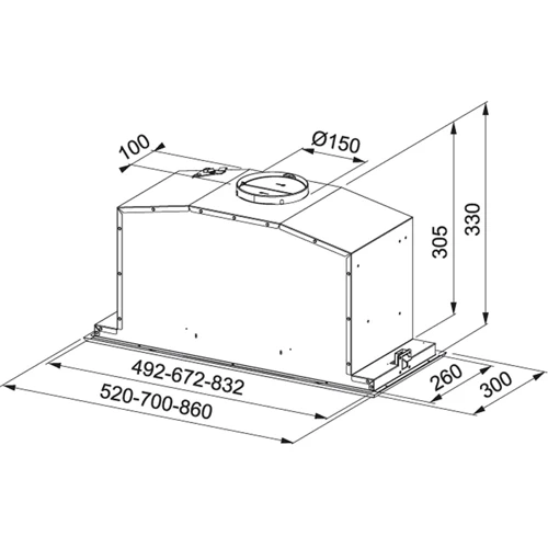 Вытяжка Franke Box Plus LED FBI 537 XS LED: Тип воздухоочистителя Рециркуляция, Отвод