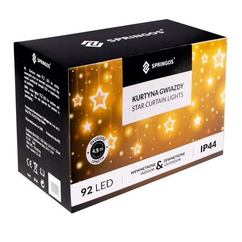Гирлянда Springos бахрома уличная 2 м 92 LED теплый белый (CL4010) фото 8