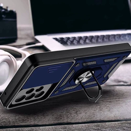 Чохол для телефона Mobile Case Camshield Serge Ring Blue для Samsung Galaxy A72 4G / A72 5G: Матеріал TPU (термополиуретан) и поликарбонат