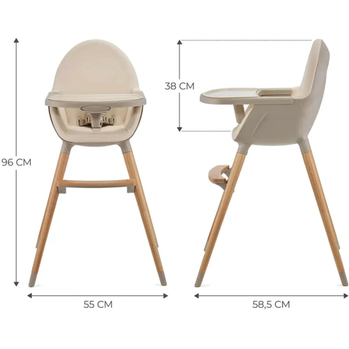 Стульчик для кормления 2 в 1 Kinderkraft Fini 2 Beige (KHFINI02BEG0000) фото 7