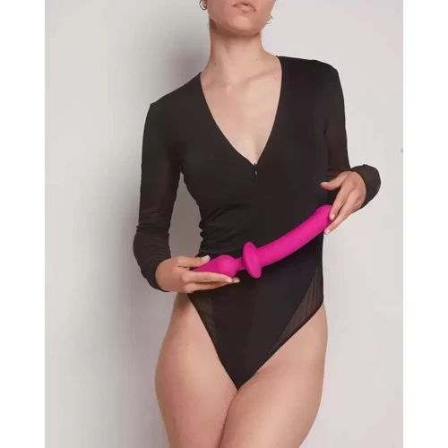 Анальная пробка с дилдо Strap-On-Me Switch Plug-In Semi-Realistic Dildo Fuchsia - L