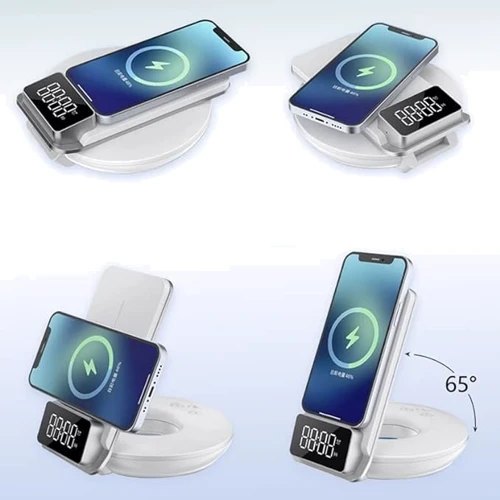 Зарядное устройство WIWU Wireless Charger Stand Automatic Positioning M11 15W White фото 5
