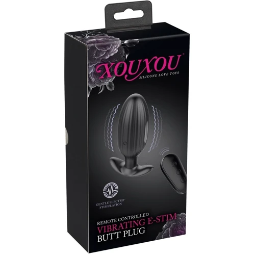 Анальная пробка с вибрацией и электростимуляцией XouXou Vibrating E-Stim Butt Plug