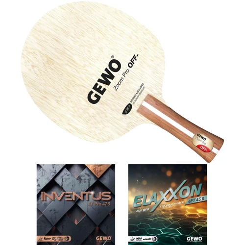 Ракетка для настільного тенісу Gewo Zoom Pro OFF - Inventus XT Pro 47.5+Elaxxon 45.0 ST (1163800003) (931317)