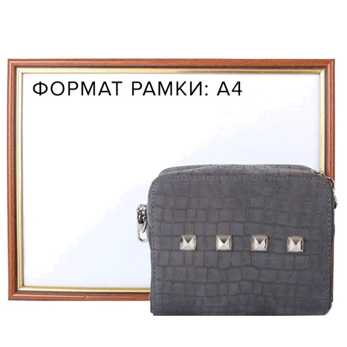 Жіноча сумка крос боді Gurianoff studio графітова (GG2102-9): Матеріал Натуральна замша