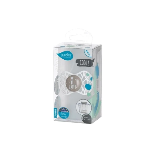 Пустышка Nuvita 7085 Air55 Cool Be Happy симметричная 6m+ серая (NV7085PG) фото 5
