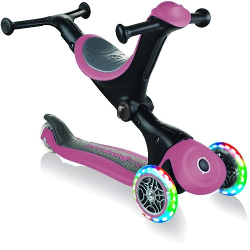 Самокат GLOBBER серії GO UP DELUXE LIGHTS 5в1 пастельно-рожевий, колеса з підсвічуванням 20 / 50кг: Кількість коліс 3