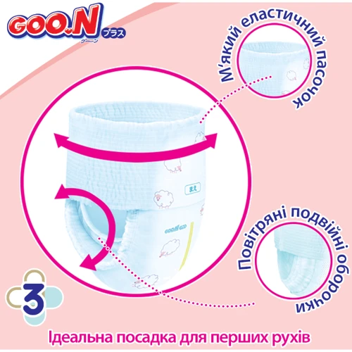 Трусики-подгузники Goo.N Plus для детей 12-20 кг размер 5(XL) унисекс 76 шт. (21000633-2): Количество в упаковке, шт 76