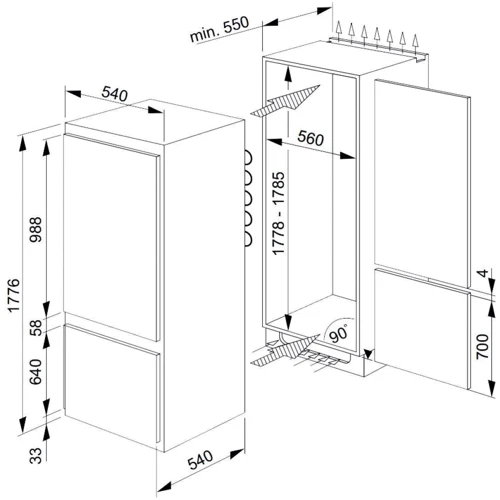 Встраиваемый холодильник Hansa BK316.3AA