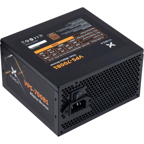 Блок питания Vinga 700W (VPS-700B1): Модульные (съемные) кабеля Нет