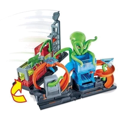 Ігровий набір Hot Wheels City Ultimate Octo Car Wash Автомийка: Кольорове перетворення Вибух кольору (GTT96): Масштаб машинок 1:64