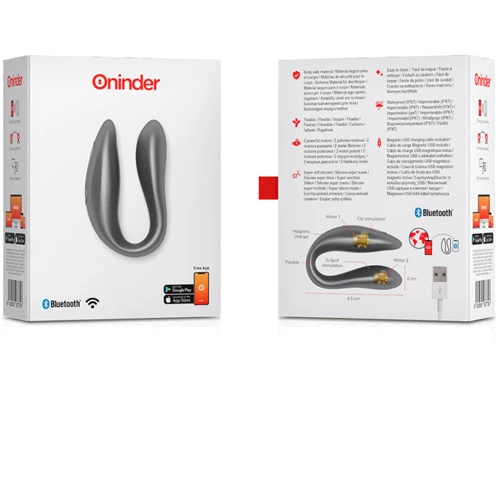 Смарт вибратор для пар Oninder Double Рleasure Вlack